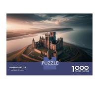 Puzzles De 1000 Pièces Pour Adolescents Castle Ruins on The Beach Puzzles Pour Adolescents - Niveau De Difficulté : Difficile - Chaque Pièce Est Unique - Cadeau D'anniversaire, Cadeaux, 70x50cm/1000pc