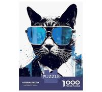 Puzzles De 1000 Pièces pour Adolescents Cat in A Stylish Cityscape Puzzles pour Adolescents : Un Jeu Éducatif Amusant Et Humoristique, Un Défi Intellectuel 70x50cm/1000pcs
