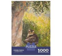 Puzzles De 1000 Pièces pour Adolescents Cat Napping in The Garden Puzzles pour Adultes Améliore La Mémoire Interaction Parent-Enfant Jouet Jeu Intellectuel 38x26cm/1000pcs