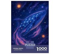 Puzzles De 1000 Pièces pour Adolescents Celestial Whale Constellation in Space Casse-têtes pour Adultes, Jeu De Réflexion, Difficile, Amusant, Activités À La Maison 52x38cm/1000pcs