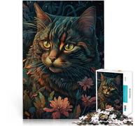 Puzzles de 1000 pièces pour Adolescents Chat Abstrait Compétition de Vitesse Manuelle est idéal comme Cadeau pour Toute la Famille 38x26cm