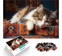 Puzzles de 1000 pièces pour Adolescents Chat Paresseux et endormi Jeu Familial pour et Renforcer l'amour Entre Les Couples 38x26cm