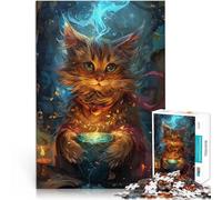 Puzzles de 1000 pièces pour Adolescents Chat Sage Jouets de Jeu pour Cadeau Familial est idéal comme Cadeau pour Toute la Famille 38x26cm