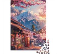 Puzzles De 1000 Pièces pour Adolescents Cherry Blossom Mount Fuji Puzzle Adulte, Jouet, Décoration Murale, Art Mural, Cadeaux d'anniversaire Uniques 70x50cm/1000pcs
