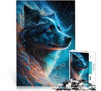Puzzles de 1000 pièces pour Adolescents Chien Border Collie Jouet éducatif d'apprentissage De Superbes Cadeaux et Jouets 75x50cm