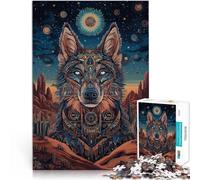 Puzzles de 1000 pièces pour Adolescents Chien d'art coloré Entraînez Votre Cerveau et Vos Mains Cadeau Amusant 50x70cm