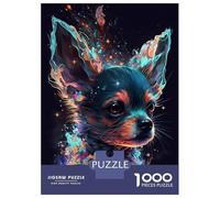 Puzzles De 1000 Pièces pour Adolescents Chihuahua Dog Casse-têtes pour Adultes, Jeu De Réflexion, Difficile, Amusant, Activités À La Maison 52x38cm/1000pcs