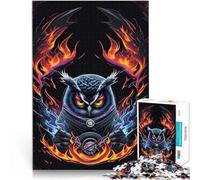 Puzzles de 1000 pièces pour Adolescents Chouette Ninja maléfique Jeu de Casse-tête avec des pièces de Formes aléatoires entièrement imbriquées 52x38cm