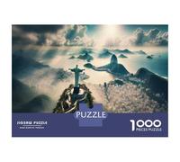 Puzzles De 1000 Pièces pour Adolescents Christ The Redeemer Statue Puzzle À Monter Soi-même, Jouets pour S'amuser en Famille, Cadeau d'anniversaire Ou De Noël 52x38cm/1000pcs