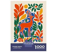 Puzzles De 1000 Pièces pour Adolescents Christmas Deer Illustration Puzzles pour Adultes : Améliore La Mémoire, Défi Éducatif, Cadeau Anti-Stress 38x26cm/1000pcs