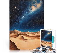 Puzzles de 1000 pièces pour Adolescents Ciel Nocturne du désert Séjour Anti-Stress pour Tuer Le Temps Œuvre d'art 52x38cm