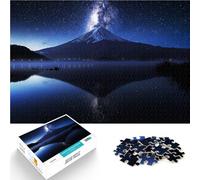 Puzzles de 1000 pièces pour Adolescents Ciel Nocturne du Mont Fuji Coupe de précision Cadeau d'anniversaire, Cadeaux, décoration Murale 75x50cm