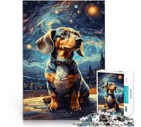 Puzzles de 1000 pièces pour Adolescents Ciel Nocturne du Teckel Compétition de Vitesse Manuelle Œuvre d'art 75x50cm
