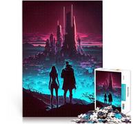 Puzzles de 1000 pièces pour Adolescents Cité de rêverie futuriste Cadeaux de Jeux stimulants Super Cadeau 75x50cm