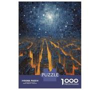 Puzzles De 1000 Pièces pour Adolescents Cityscape Under A Starry Sky Puzzle pour Adultes Jeu Familial Course De Vitesse Manuelle Cadeaux Uniques pour Anniversaire Et Noël 38x26cm/1000pcs