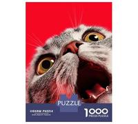 Puzzles De 1000 Pièces pour Adolescents Close-up of A Cat Yawning Puzzles pour Adolescents, Jouet, Décoration Murale, Décoration Intérieure, Cadeaux Anti-Stress 38x26cm/1000pcs