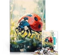 Puzzles de 1000 pièces pour Adolescents Coccinelle dans la rosée Analyse et logique Renforcer l'amour Entre Les Couples 75x50cm
