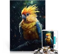 Puzzles de 1000 pièces pour Adolescents Cockatiel pluvieux épique Staycation Tuer Le Temps Convient aux Couples 75x50cm