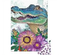 Puzzles De 1000 Pièces pour Adolescents Colorful Crocodile Art Print-3 Puzzles pour Adolescents : Un Jeu Éducatif Amusant Et Humoristique, Un Défi Intellectuel 70x50cm/1000pcs