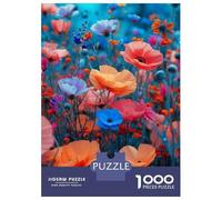 Puzzles De 1000 Pièces pour Adolescents Colorful Flower Garden Puzzle pour Adultes Jeux Relaxants Décoration Intérieure Jeu Stimulant Cadeaux 38x26cm/1000pcs