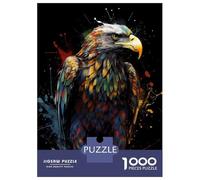 Puzzles De 1000 Pièces pour Adolescents Colorful Full Body Eagle Puzzles pour Adultes Jeux Relaxants Course De Vitesse Manuelle Cadeaux Anti-Stress 52x38cm/1000pcs