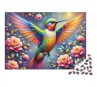 Puzzles De 1000 Pièces Pour Adolescents Colorful Hummingbird Art Print Puzzles Pour Adultes Vacances À La Maison Tuer Le Temps Entraîner Son Cerveau Et Ses Mains Cadeau D'anniversaire, Cadeaux De Voya