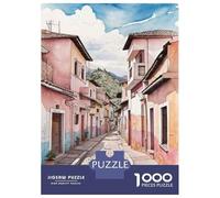 Puzzles De 1000 Pièces pour Adolescents Colorful Latin American Village Scene Puzzle pour Adolescents Anti-Stress Chaque Pièce Est Unique - Idéal comme Cadeau pour Toute La Famille 70x50cm/1000pcs