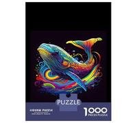 Puzzles De 1000 Pièces pour Adolescents Colorful Whale Puzzle Adulte Puzzle DIY Jouets Course De Vitesse Manuelle Aide À Exercer Le Cerveau 52x38cm/1000pcs