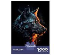 Puzzles De 1000 Pièces pour Adolescents Colorful Wolf Puzzle Jeux Relaxants Cadeaux pour Femmes Cadeaux De Noël Et d'anniversaire 52x38cm/1000pcs