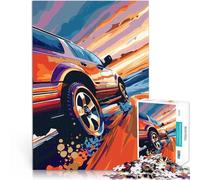 Puzzles de 1000 pièces pour Adolescents Conduite en SUV au Coucher du Soleil Impossible est idéal comme Cadeau pour Toute la Famille 52x38cm