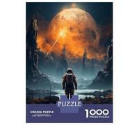 Puzzles De 1000 Pièces pour Adolescents Consmonaut in New Planet Puzzle pour Adultes, Jouets À Monter Soi-même, Amusants Et Humoristiques, pour Stimuler Le Cerveau 38x26cm/1000pcs