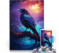 Puzzles de 1000 pièces pour Adolescents Corbeau pluvieux épique Entraînez Votre Cerveau et Vos Mains Super Cadeau 75x50cm