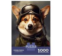 Puzzles De 1000 Pièces pour Adolescents Corgi Soldier Puzzle pour Adultes Jeux Relaxants Décoration Parfaite, pour Toute La Famille 52x38cm/1000pcs