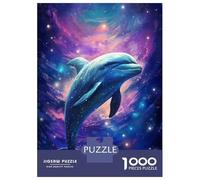 Puzzles De 1000 Pièces pour Adolescents Cosmic Fantasy Dolphin Puzzle Jeux Relaxants Cadeau d'anniversaire Cadeaux Anti-Stress 70x50cm/1000pcs