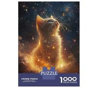 Puzzles De 1000 Pièces pour Adolescents Cosmic Kitten Puzzles pour Adultes Améliore La Mémoire Interaction Parent-Enfant Jouet Jeu Intellectuel 70x50cm/1000pcs