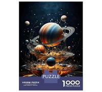 Puzzles De 1000 Pièces pour Adolescents Cosmic Liquid Planets Puzzle Jeux Relaxants Cadeau d'anniversaire Cadeaux Anti-Stress 52x38cm/1000pcs