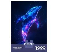 Puzzles De 1000 Pièces pour Adolescents Cosmic Space Dolphin Puzzles pour Adolescents, Jouets À Monter Soi-même, Analyse Et Logique, Cadeau d'anniversaire Ou De Noël 38x26cm/1000pcs