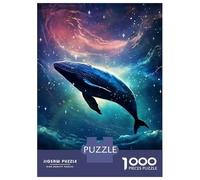 Puzzles De 1000 Pièces pour Adolescents Cosmic Starry Whale Puzzles pour Adolescents - Jeu Manuel pour Améliorer La Mémoire - Cadeaux pour Les Amis Et La Famille 52x38cm/1000pcs