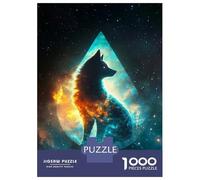 Puzzles De 1000 Pièces pour Adolescents Cosmic Wise Fox Puzzle Adulte Jeu Manuel Défi Difficile Cadeaux pour Amis Et Famille 70x50cm/1000pcs