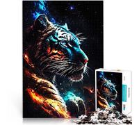 Puzzles de 1000 pièces pour Adolescents Cosmos Galaxy Tigre de Feu Staycation Tuer Le Temps Jouets de décoration pour la Maison 52x38cm