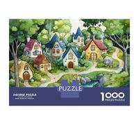 Puzzles De 1000 Pièces pour Adolescents Cottage in The Woods Puzzles pour Adolescents, Jouets À Monter Soi-même, Analyse Et Logique, Cadeau d'anniversaire Ou De Noël 52x38cm/1000pcs