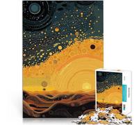 Puzzles de 1000 pièces pour Adolescents Coucher de Soleil dans l'espace Jeu de Quiz est idéal comme Cadeau pour Toute la Famille 75x50cm