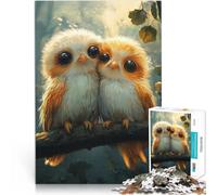 Puzzles de 1000 pièces pour Adolescents Couple de hiboux Mignons Soulagement du Stress Car C'est Un pour Toute la Famille 75x50cm