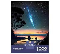 Puzzles De 1000 Pièces pour Adolescents Couple Watching Meteor Shower Puzzles pour Adultes : Un Jeu De Réflexion Amusant Et Humoristique, Idéal en Cadeau pour Toute La Famille 38x26cm/1000pcs