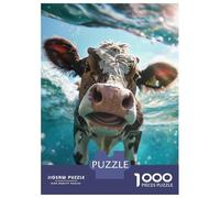 Puzzles De 1000 Pièces pour Adolescents Cow Sea Puzzle pour Adolescents Améliore La Mémoire Chaque Pièce Est Unique - Cadeau d'anniversaire Unique 52x38cm/1000pcs