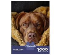 Puzzles De 1000 Pièces pour Adolescents Cozy Brown Labrador Retriever Portrait Puzzles pour Adolescents : Un Jeu Éducatif Amusant Et Humoristique, Un Défi Intellectuel 70x50cm/1000pcs