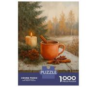 Puzzles De 1000 Pièces pour Adolescents Cozy Winter Still Life Painting Puzzle pour Adolescents - Défi Difficile - Jeu Éducatif - Amusant en Famille Et Soirée Jeux 52x38cm/1000pcs