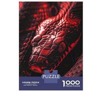 Puzzles De 1000 Pièces pour Adolescents Crimson Red Cobra Puzzles pour Adultes, Jouets Anti-Stress, Décoration Murale, Cadeaux d'anniversaire Et Cadeaux Uniques 70x50cm/1000pcs