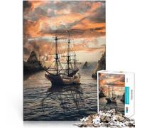 Puzzles de 1000 pièces pour Adolescents Crique des Pirates Jouet éducatif intellectuel décompressant Décoration Parfaite 38x26cm