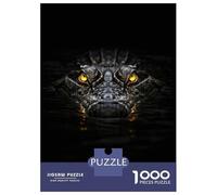Puzzles De 1000 Pièces pour Adolescents Crocodile Eyes in Dark Water Puzzles pour Adultes : Améliore La Mémoire, Défi Éducatif, Cadeau Anti-Stress 52x38cm/1000pcs